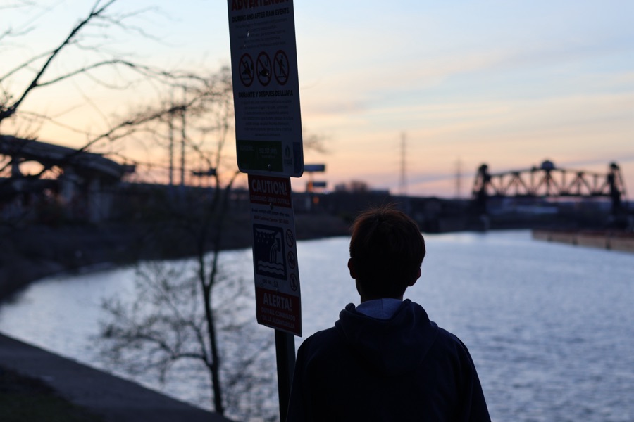 Kentucky riverside at sunset