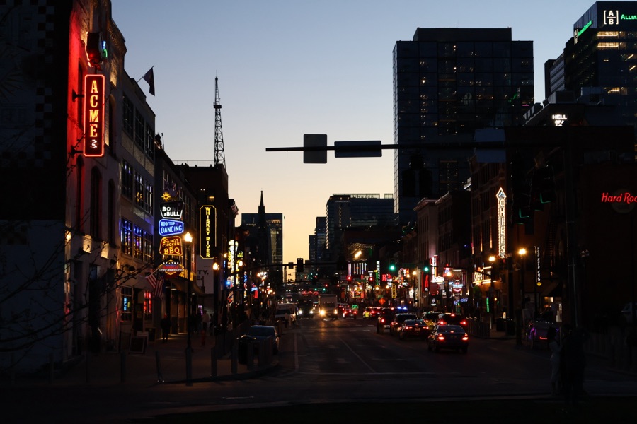 Nashville at dusk